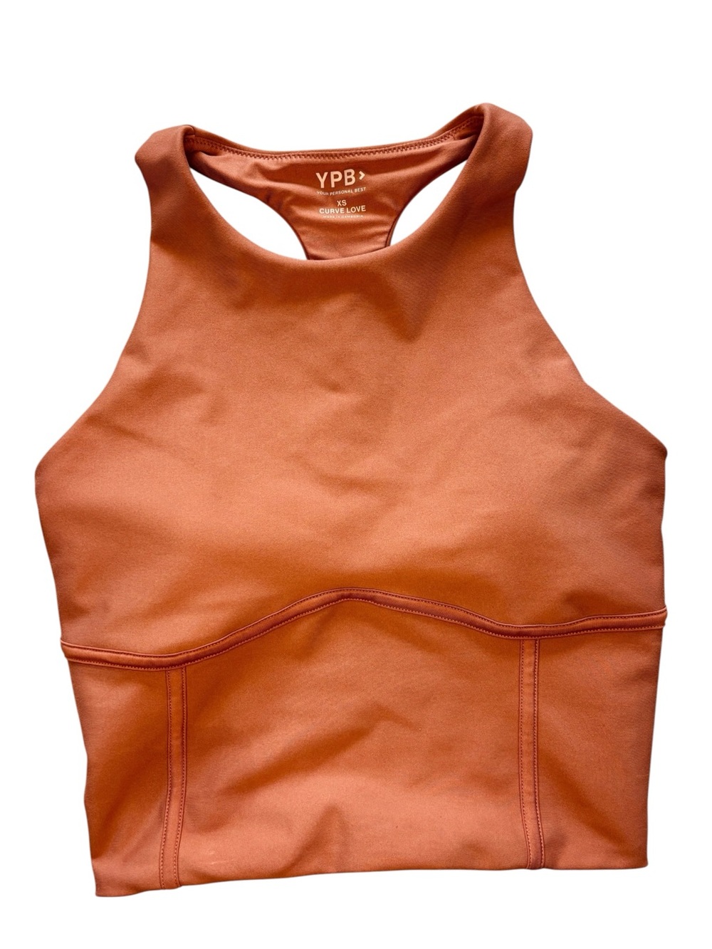 Abercrombie & Fitch YPB Sculptlux Corset Tank Top Womens XS Terracotta Color